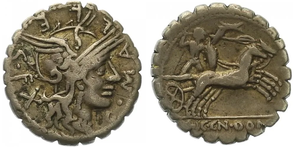 L. Licinius Crassus, Cn. Domitius Ahenobarbus, M. Aurelius Scaurus, L. Cosconius, — 1
