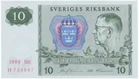 Švédsko, 10 Kronor 1984, P.52e