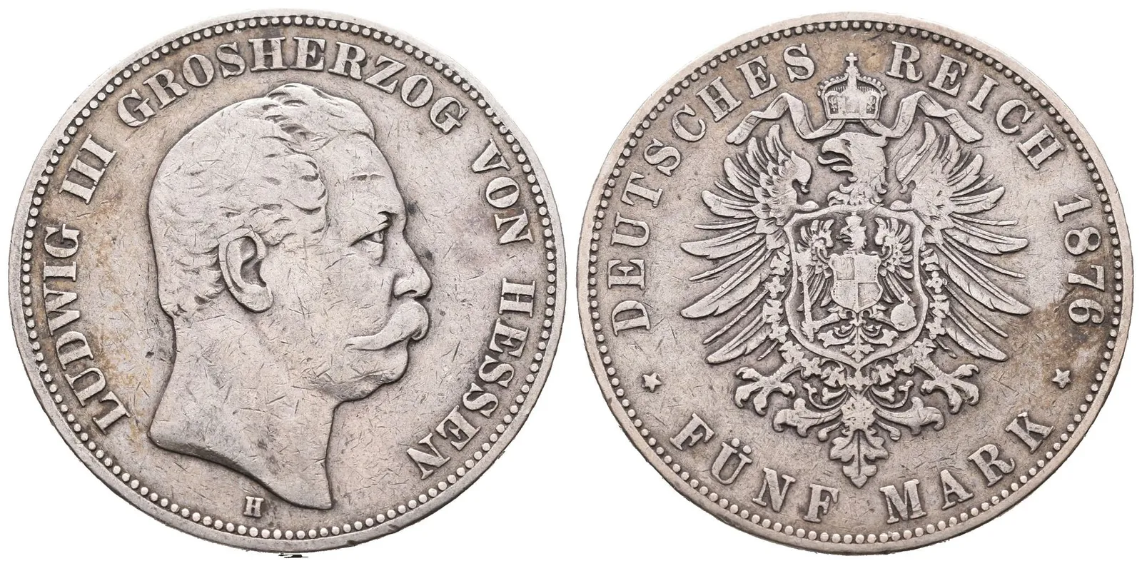 Hessen, 5 Marka 1876 H