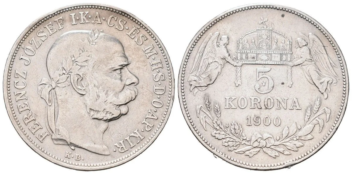 5 koruna 1900 KB