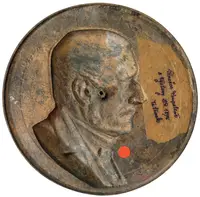 AE Plaketa 1895 - František Palacký. K národopisné výstavě Českoslovanské, odlišné provedení! — 2