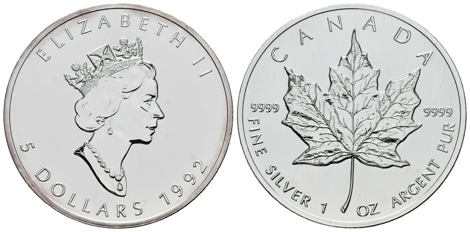 Kanada, 5 Dollars 1992 - Maple Leaf