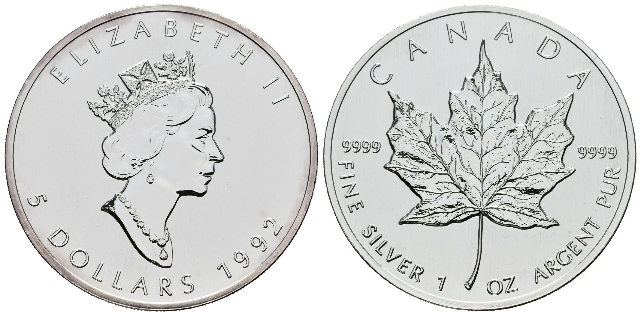 Kanada, 5 Dollars 1992 - Maple Leaf
