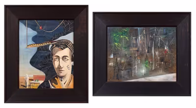 Václav Zykmund: Václav Zykmund (1914 - 1984) - Surrealistický sen / Město noci (oboustranný obraz)