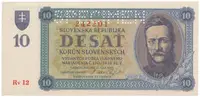10 Koruna 1943, série Rv 12, Hej.54a2.S1