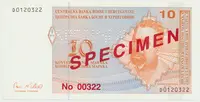 Bosna a Hercegovina, 10 Konvert. Marka (1998), anulát - SPECIMEN, P.63s