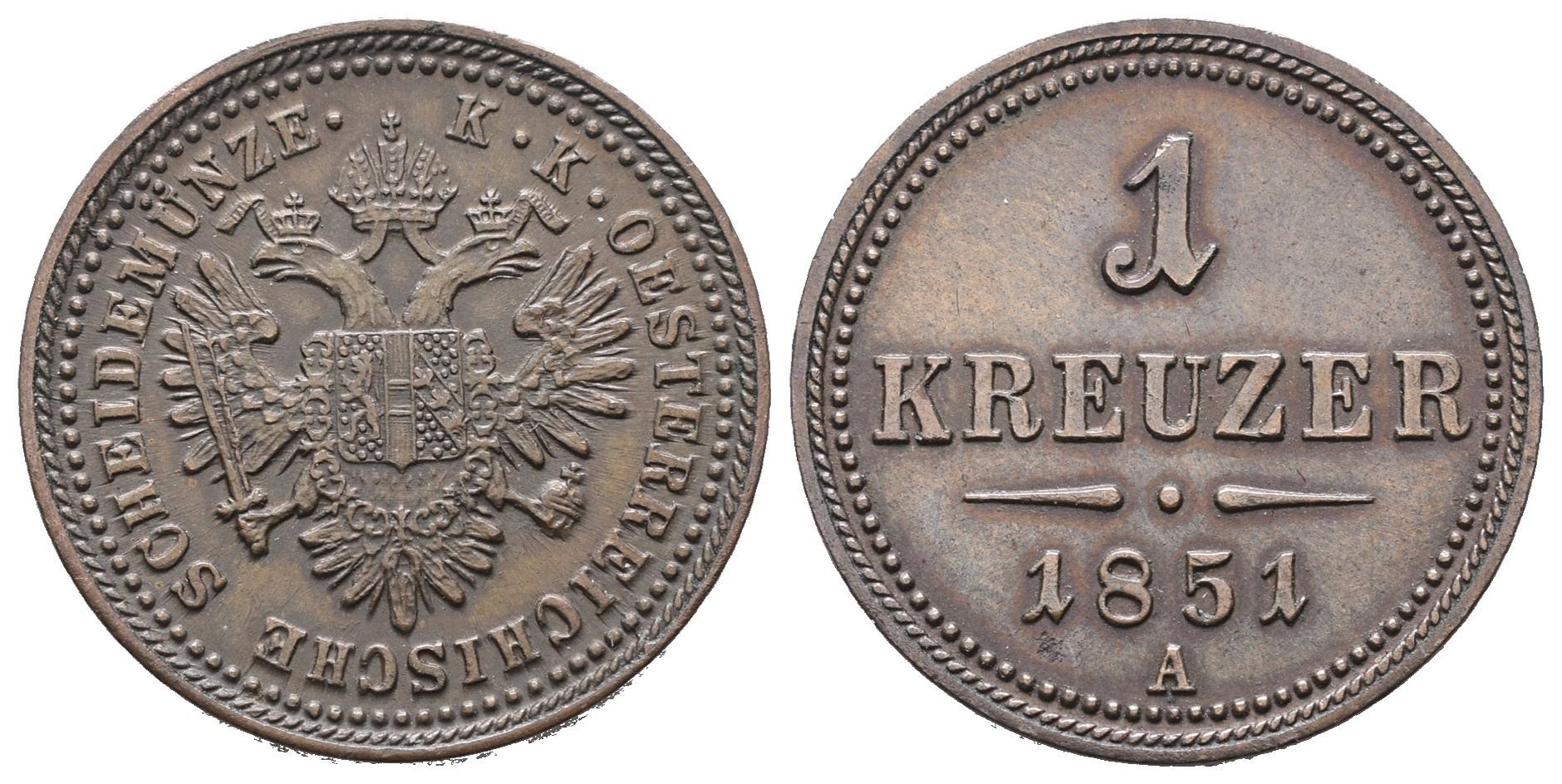 1 Krejcar 1851 A