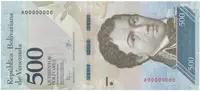 Venezuela, 500 Bolivares 2016, anulát - vzor, A 00000000, P.94cs
