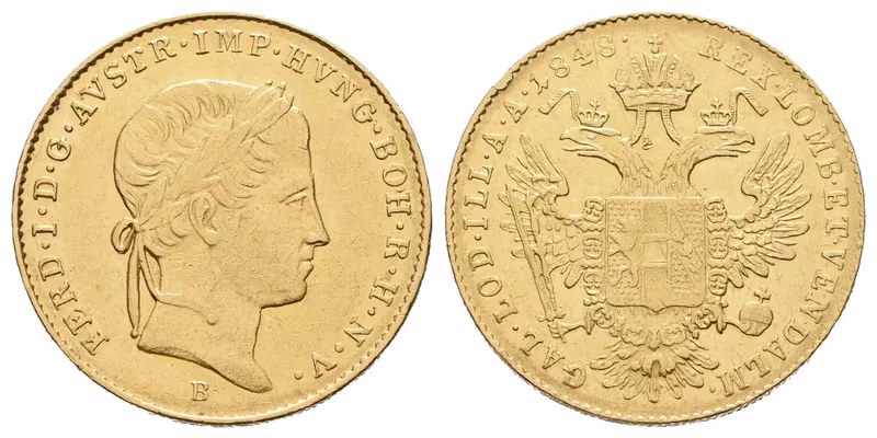 Ferdinand V., Dukát 1848 B, Kremnice