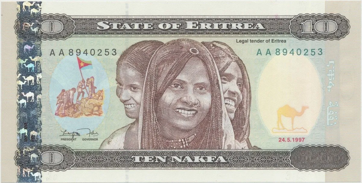 Eritrea, 10 Nakfa 1997, P.3