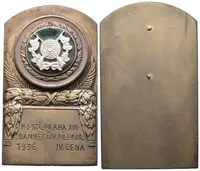 AE Plaketa 1936 - IV. Cena Dannerova přeboru Národní jednoty — 1