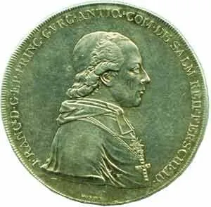 Gurk - biskupství, František Xavier von Salm, 1784 - 1822 — 1