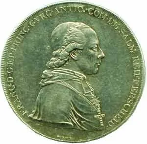 Gurk - biskupství, František Xavier von Salm, 1784 - 1822 — 1