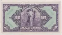 5000 Koruna 1920, série C, SPECIMEN, Hej.17b.S1 - fotografie 2