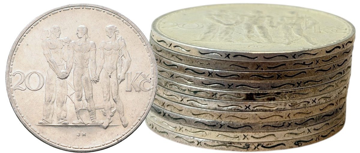 Soubor mincí 20 Koruna 1933 - 1934