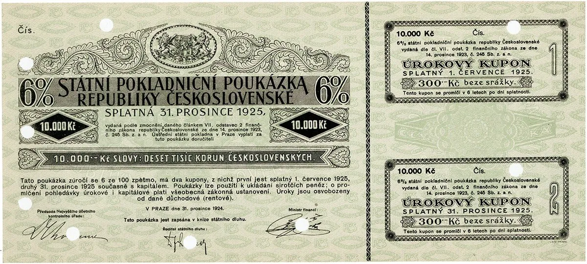 Státní pokladniční poukázky, 1919 - 1939 — 1
