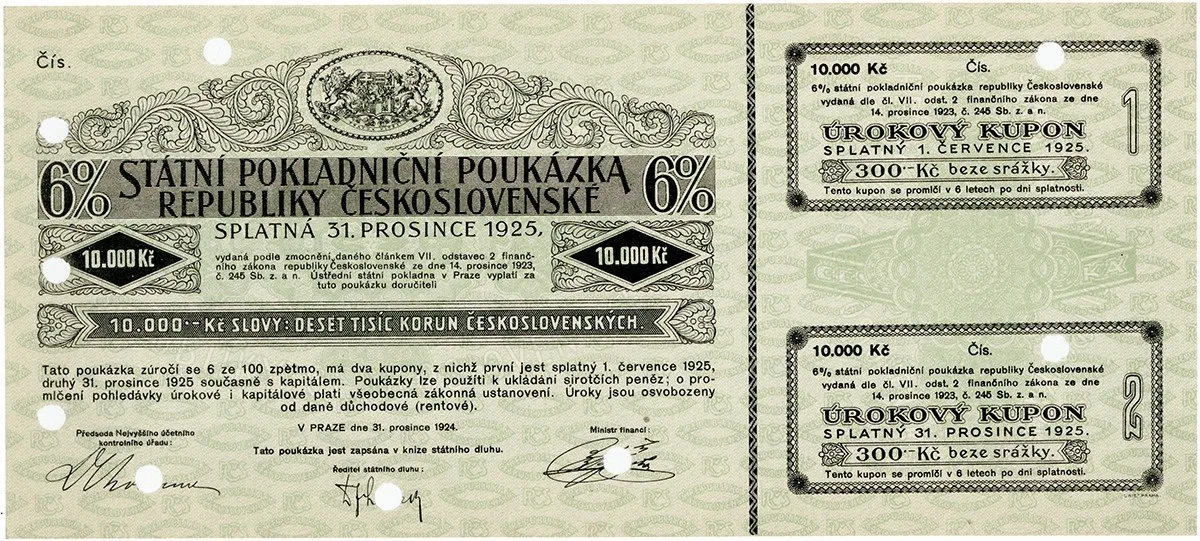 Státní pokladniční poukázky, 1919 - 1939 — 1