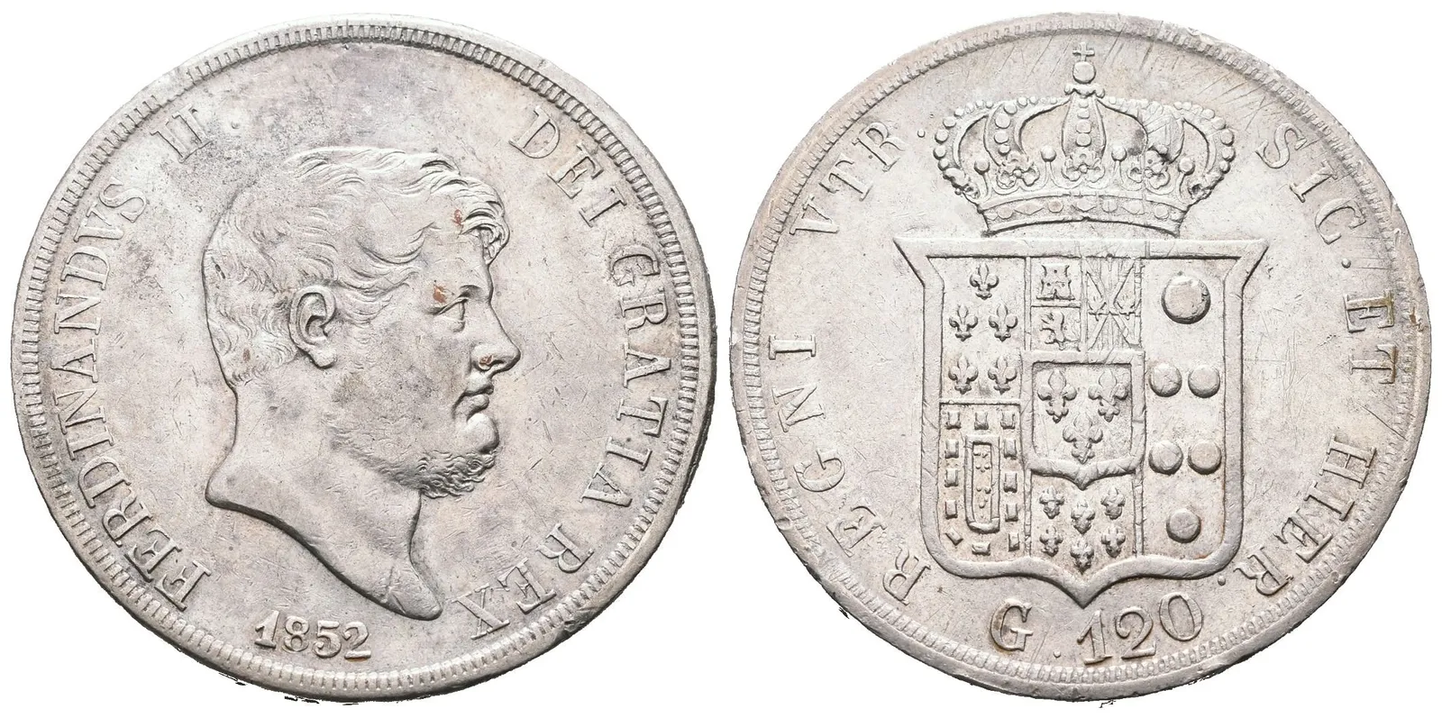 Itálie - Neapol a Sicílie, 120 Grana 1852