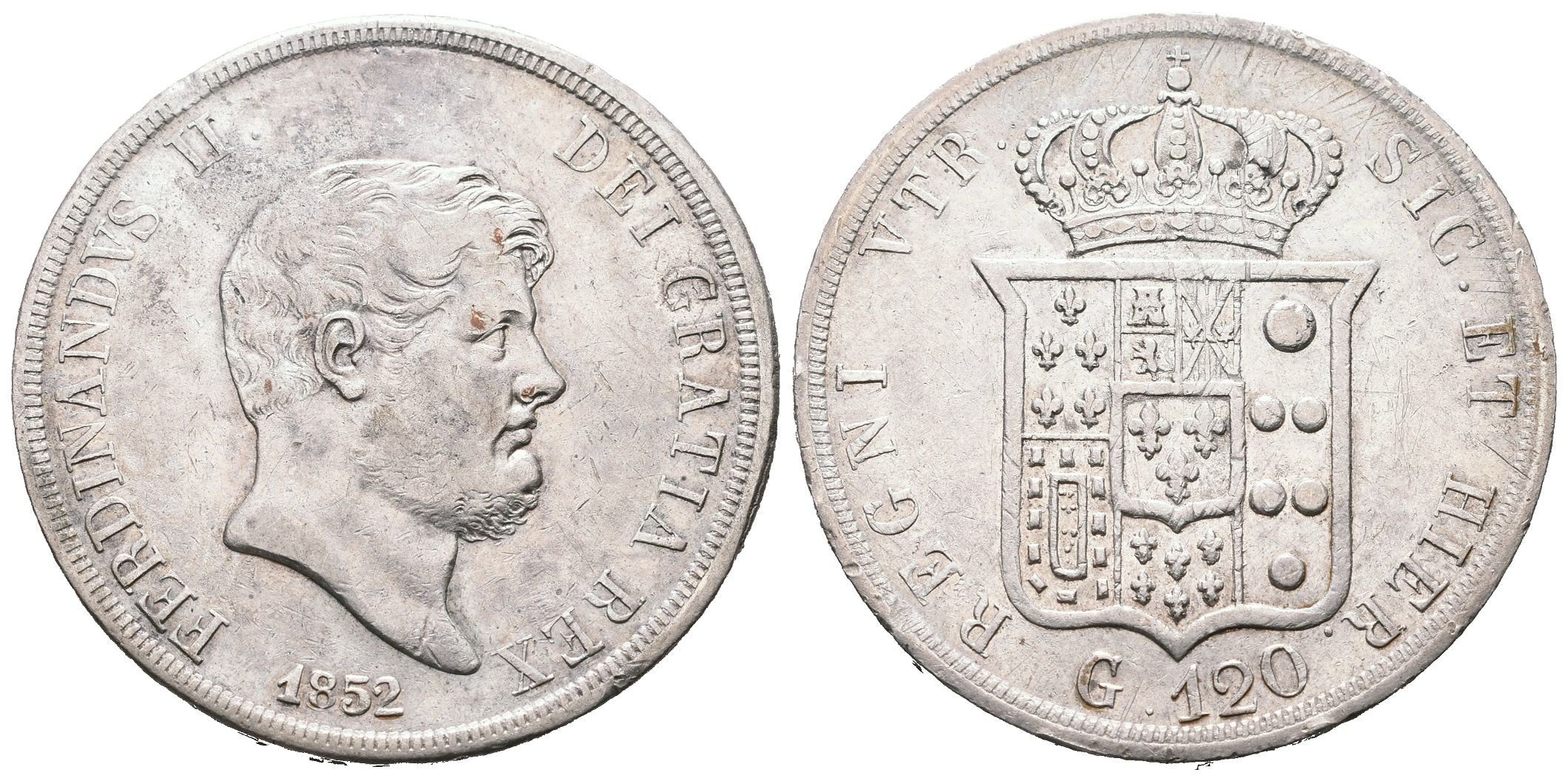 Itálie - Neapol a Sicílie, 120 Grana 1852