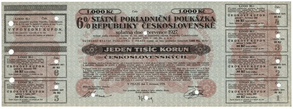 Státní pokladniční poukázky, 1919 - 1939 — 1