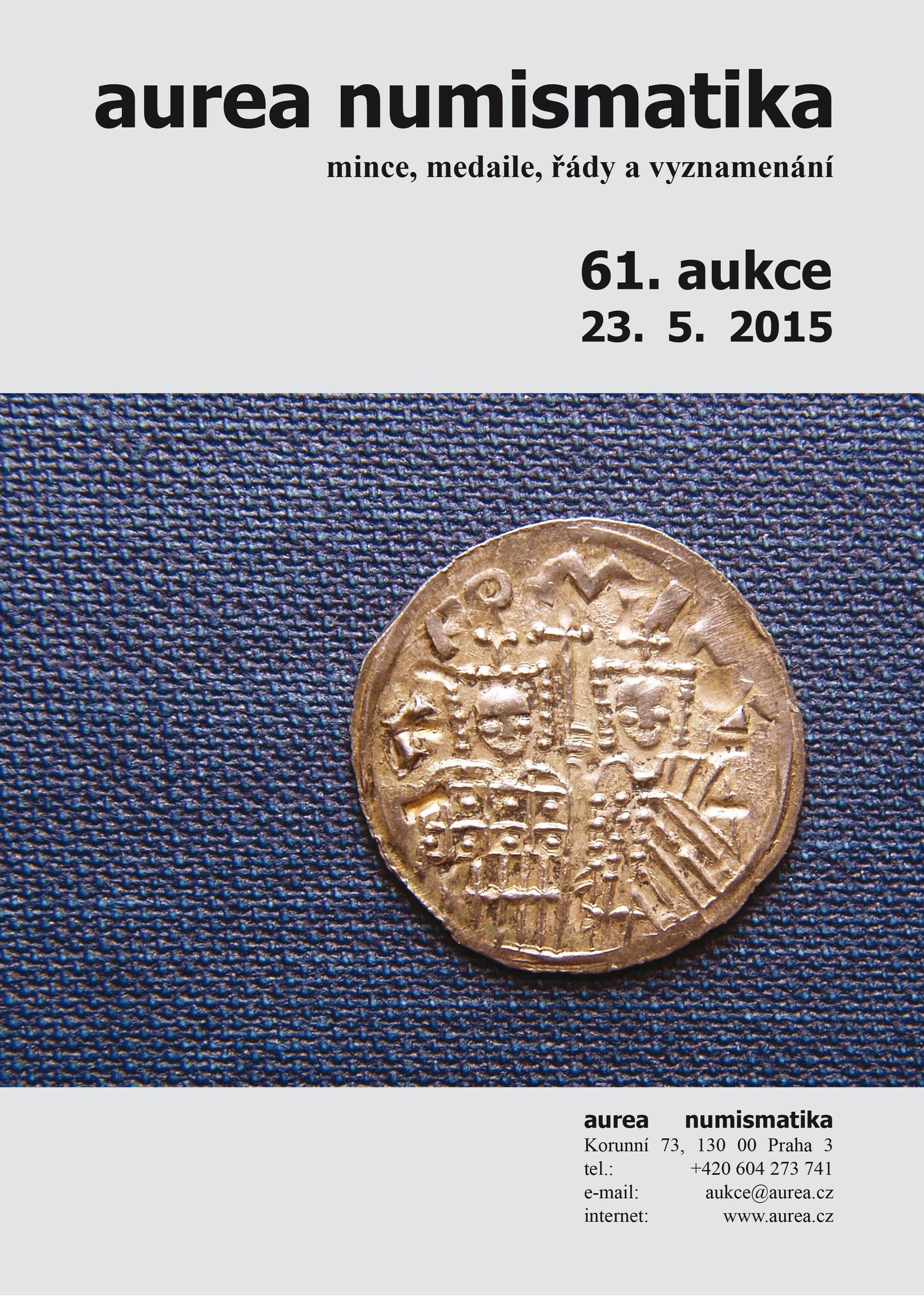 61. Aukce - mince, medaile, řády a vyznamenání