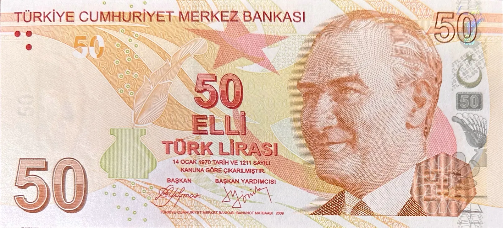 Turecko, 50 Lira (2009), P.225a