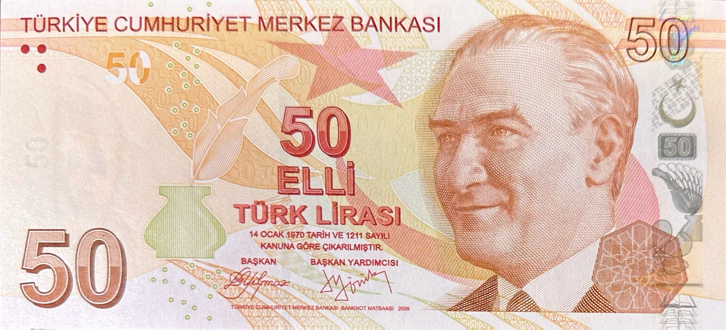 Turecko, 50 Lira (2009), P.225a