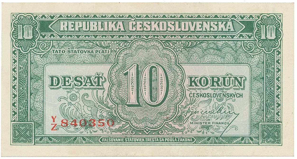 10 Koruna b.d. (1945), Hej.71a1