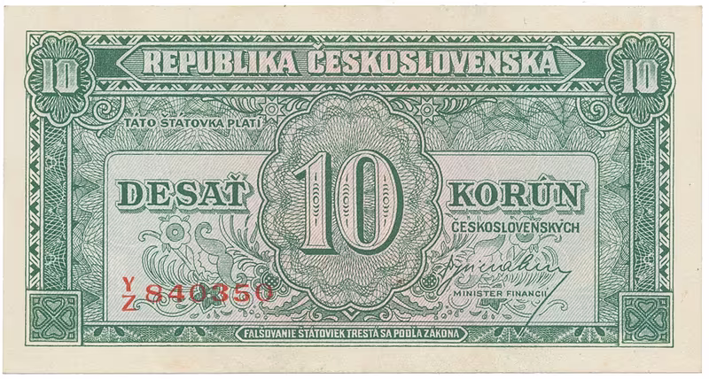 10 Koruna b.d. (1945), Hej.71a1