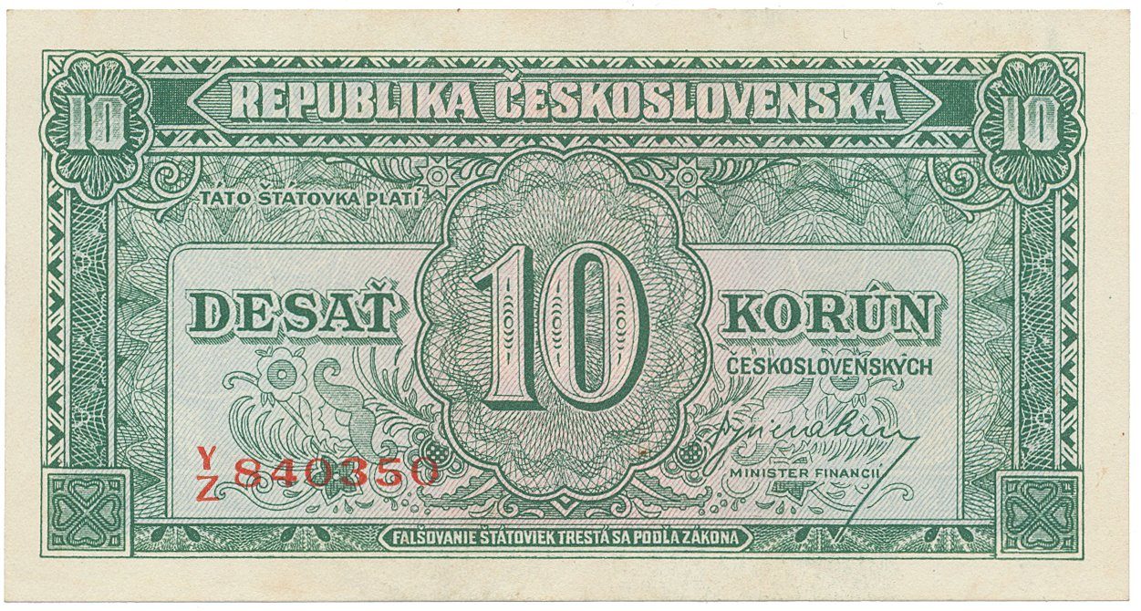 10 Koruna b.d. (1945), Hej.71a1