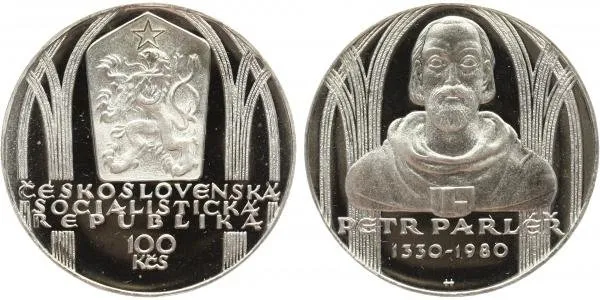 100 Kčs 1980 - Petr Parléř, PROOF