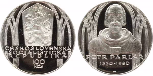 100 Kčs 1980 - Petr Parléř, PROOF