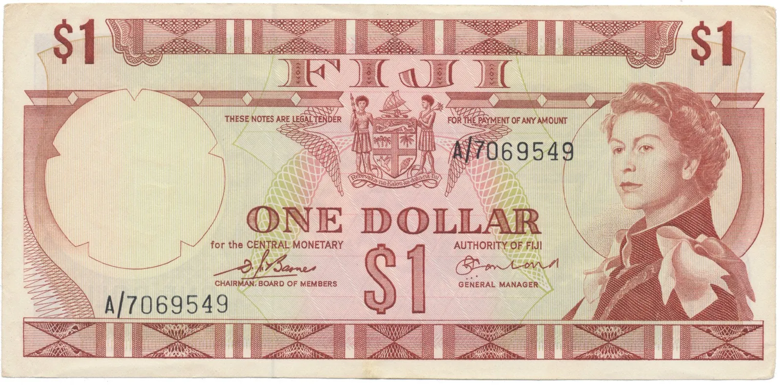Fidži, 1 Dollar (1974), P.71a