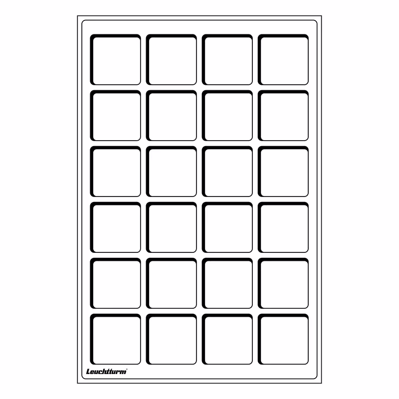 Mincovní plato L-formát - 24 políček 47x47 mm - 2 kusy