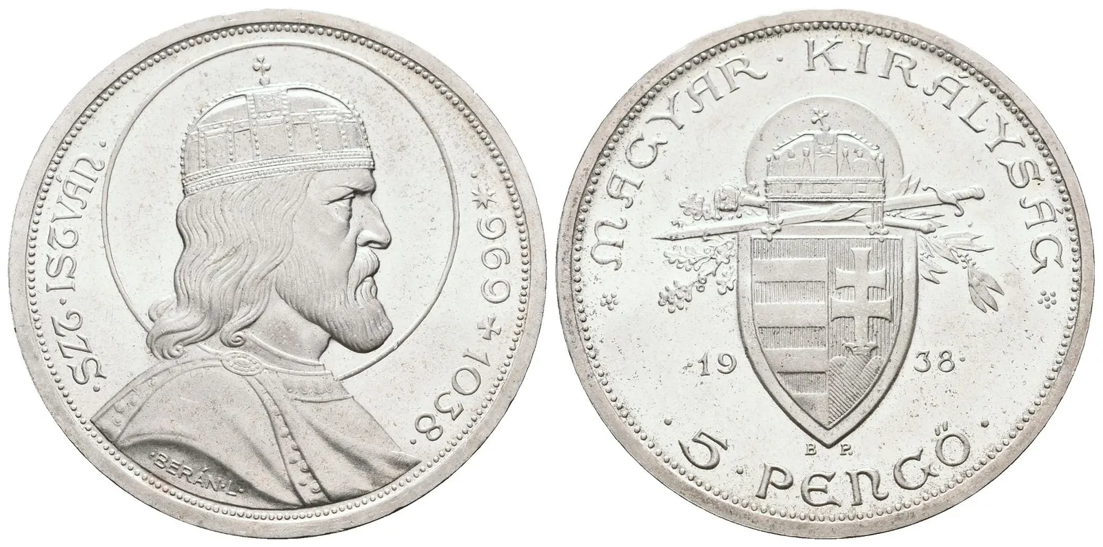Maďarsko, 5 Pengo 1938