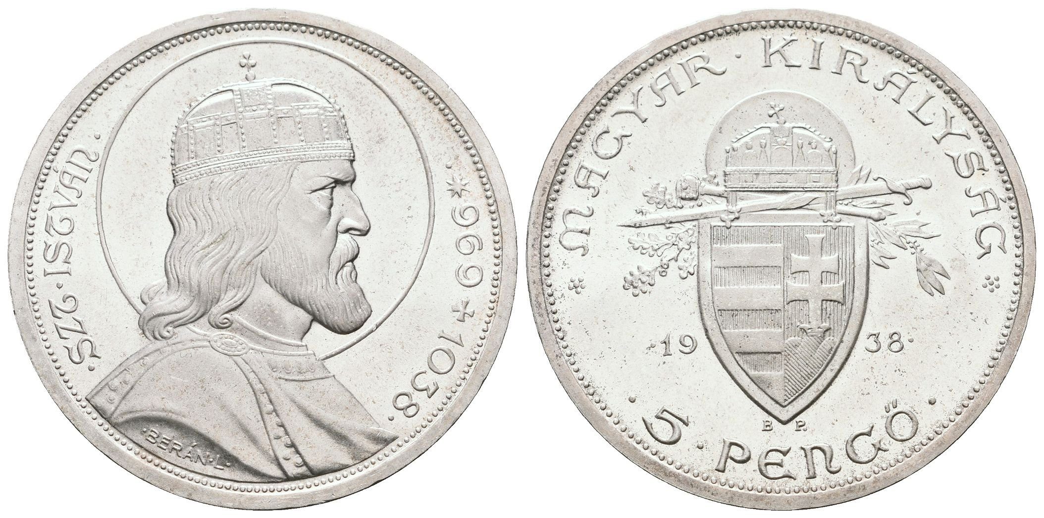 Maďarsko, 5 Pengo 1938