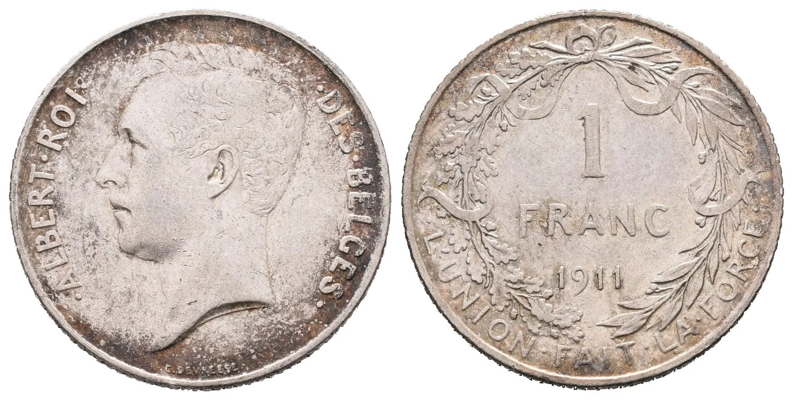 Belgie, 1 Frank 1911