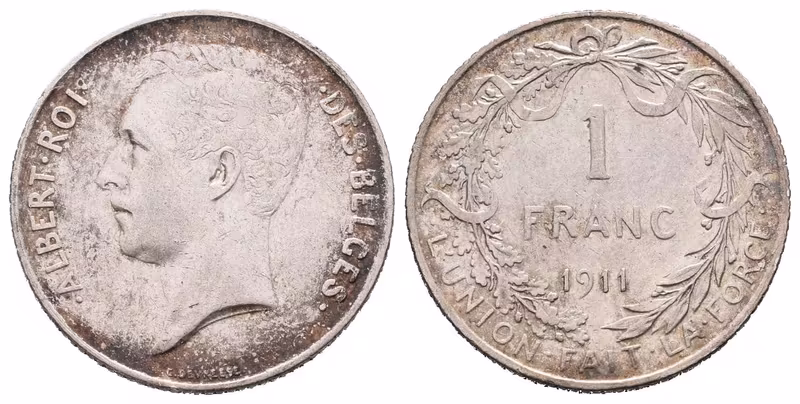 Belgie, 1 Frank 1911