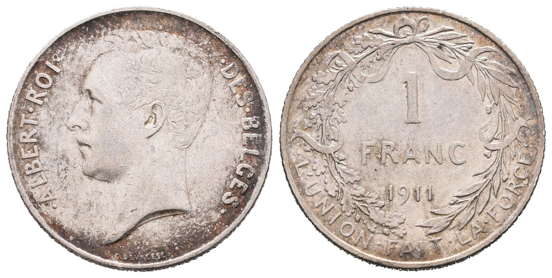 Belgie, 1 Frank 1911