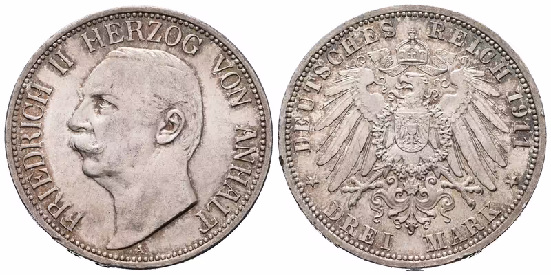 Anhalt, 3 Marka 1911 A