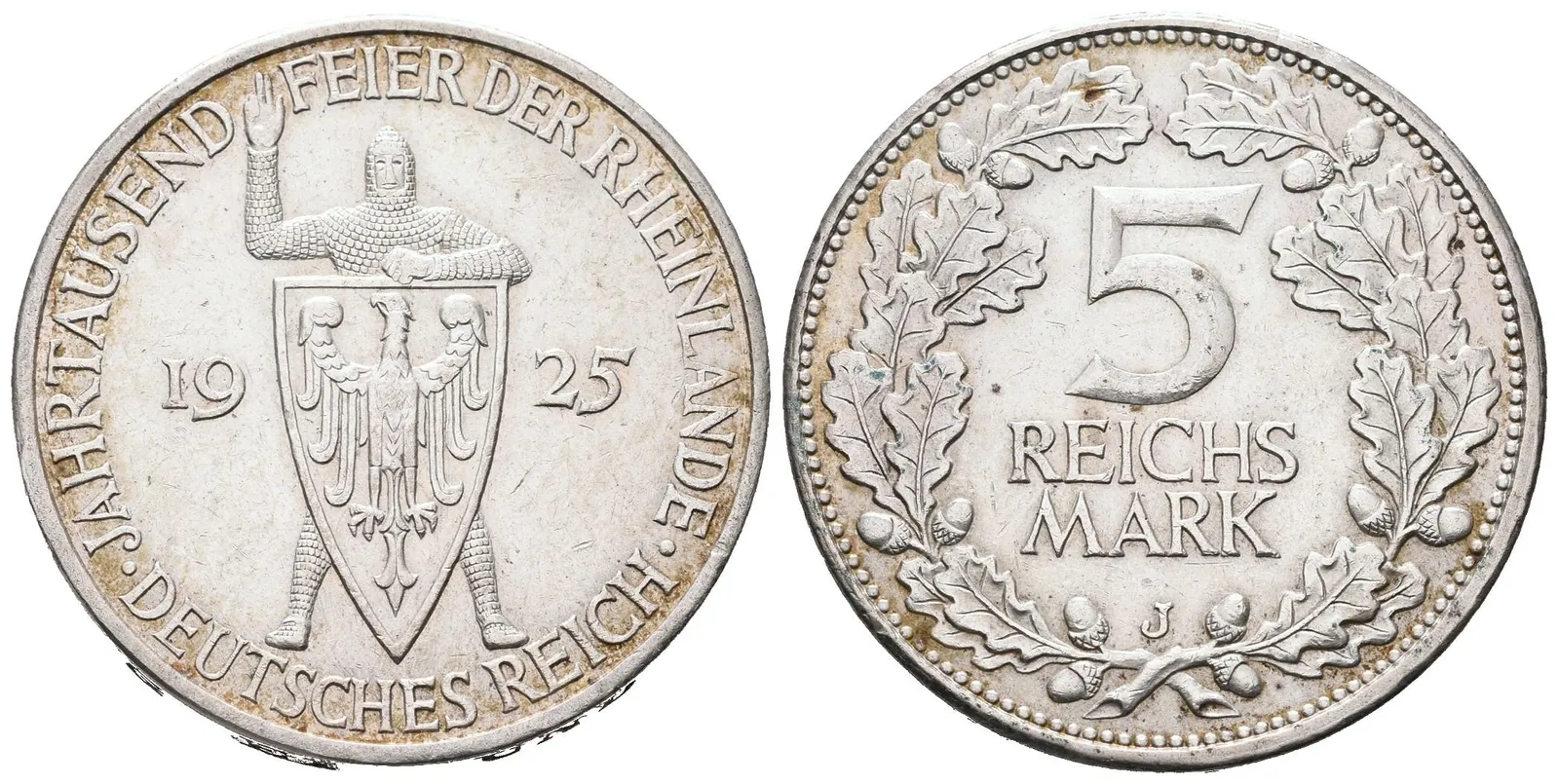 Výmar, 5 Marka 1925 J - Rheinland