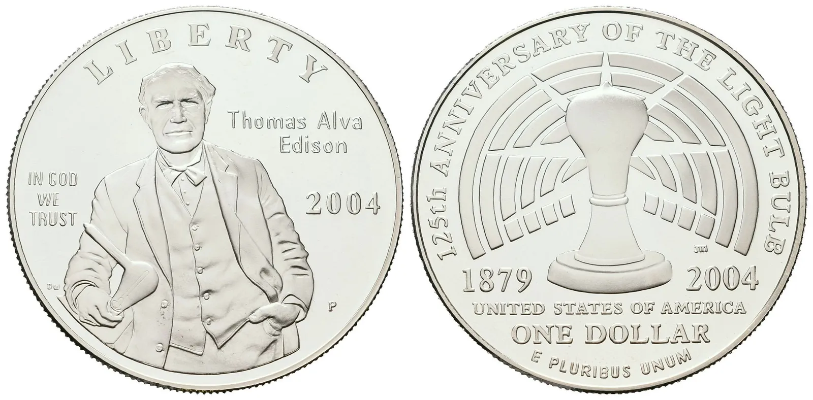 USA, 1 Dollar 2004 - Thomas Alva Edison, PROOF