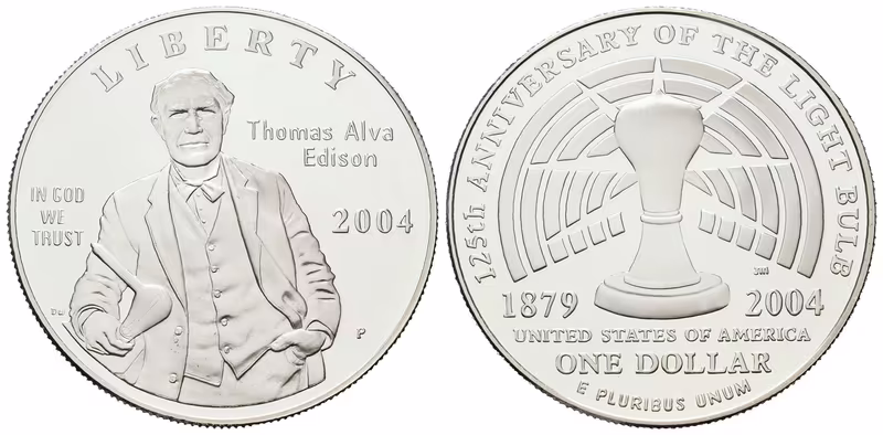USA, 1 Dollar 2004 - Thomas Alva Edison, PROOF