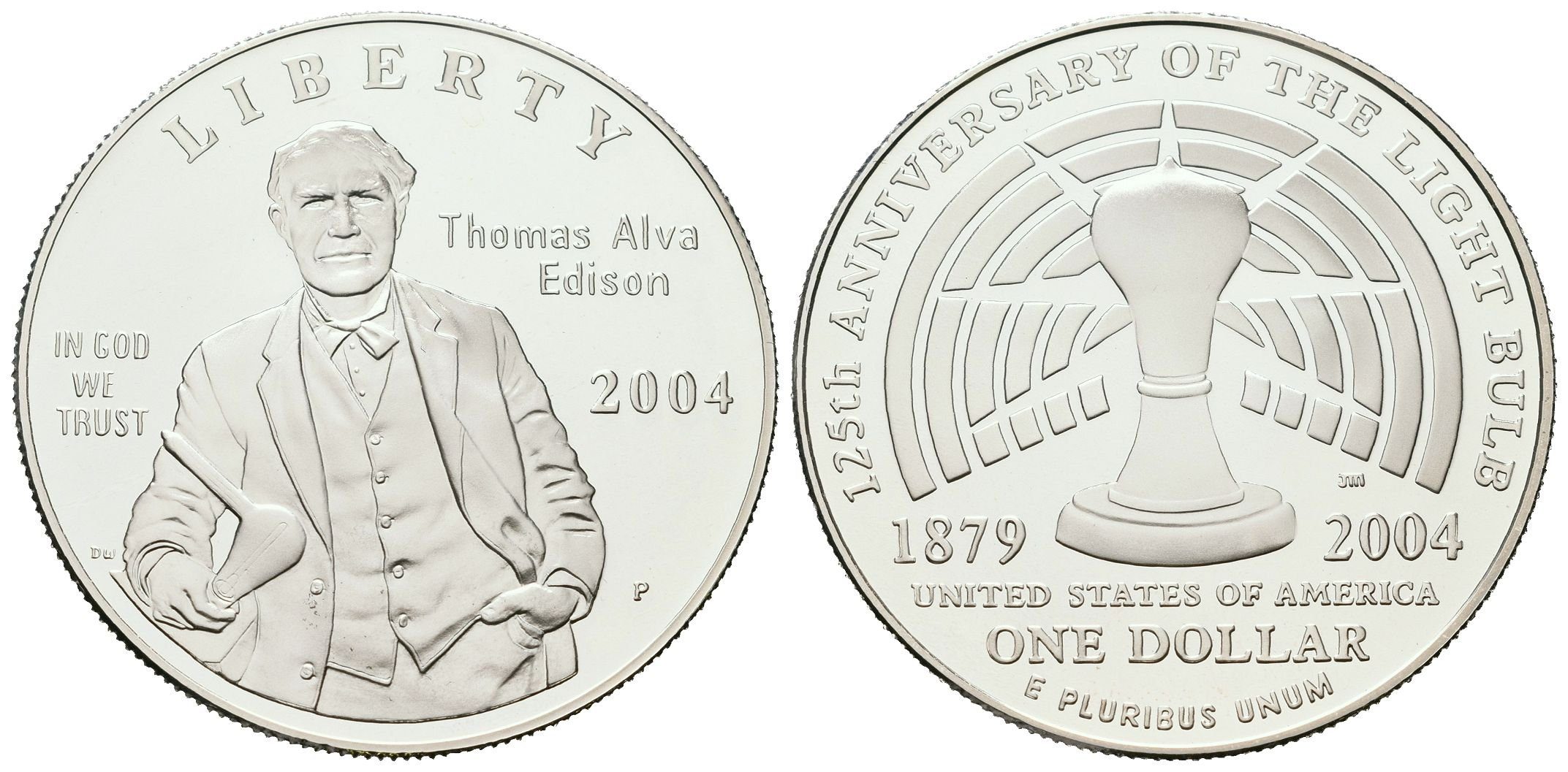 USA, 1 Dollar 2004 - Thomas Alva Edison, PROOF