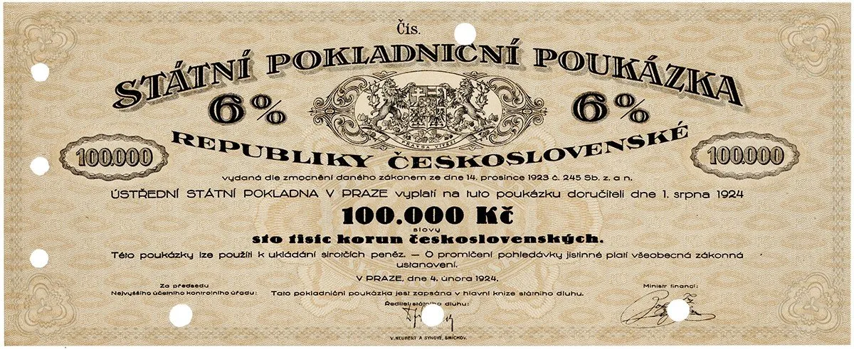 Státní pokladniční poukázky, 1919 - 1939 — 1