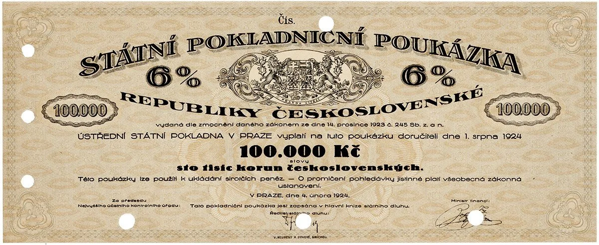 Státní pokladniční poukázky, 1919 - 1939 — 1
