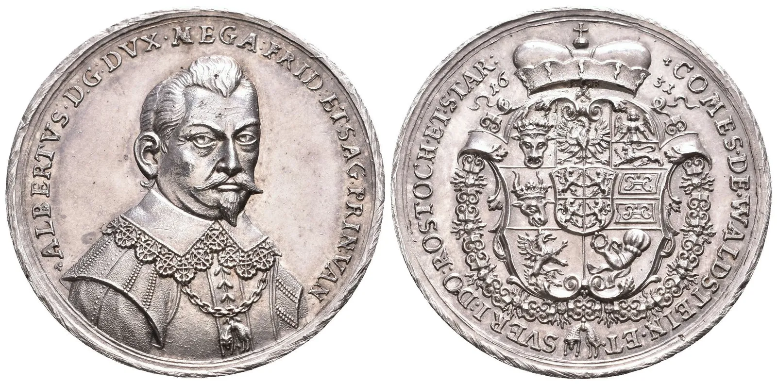 AR Medaile 1631 (F. K. Becker) - Portrétní medaile. Poprsí částečně zprava, opis / — 1