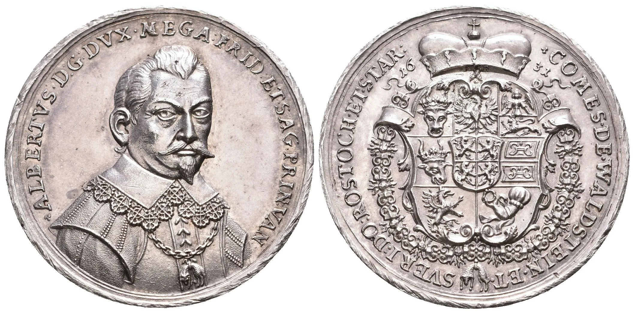 AR Medaile 1631 (F. K. Becker) - Portrétní medaile. Poprsí částečně zprava, opis / — 1