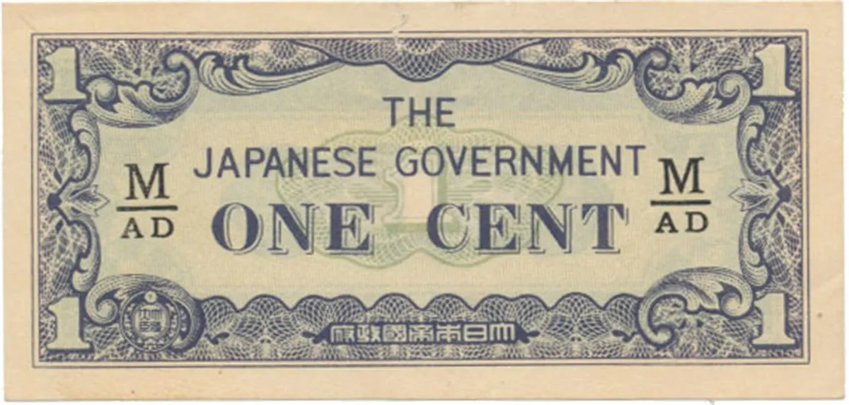 Malajsie - japonská okupace, 1 Cent (1942), P.M1b