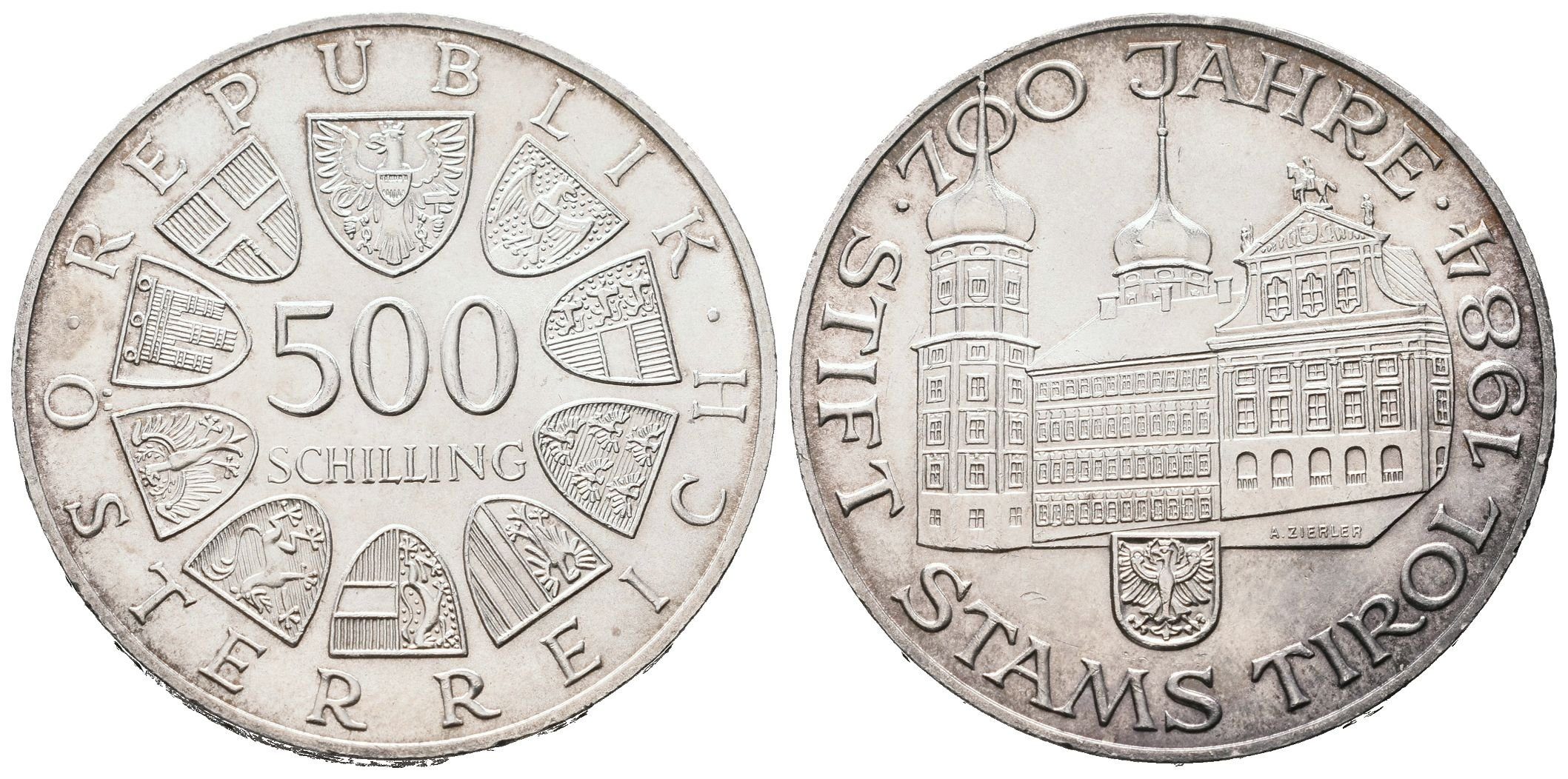 Rakousko, 500 Schilling 1984 - Opatství Stamms